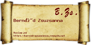 Bernád Zsuzsanna névjegykártya